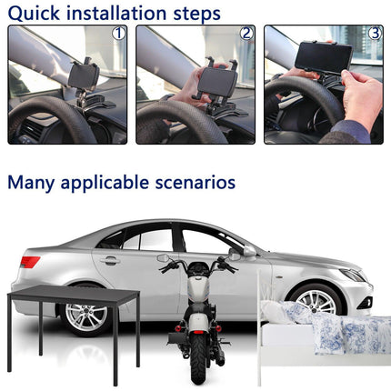 360° Clip On Dashboard Dash Mount Mobile In Car Phone Holder Stand Cradle Iphone - Aimall