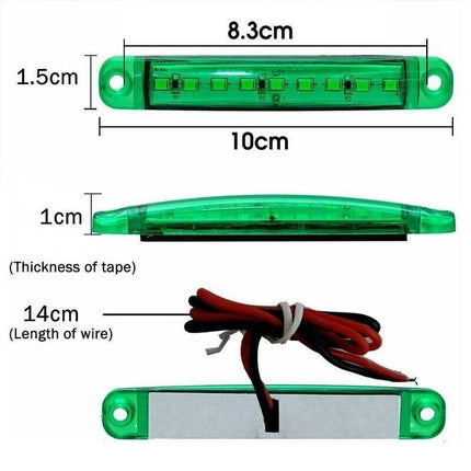 4Pcs New Boat Navigation Lights Waterproof Marine Utility Led Strip Lights Au - Aimall