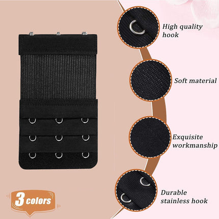 Clip On Bra Extender Extension 4 Hooks Ladies Plus Size Maternity Strap - Aimall