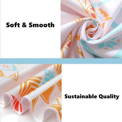 Sand Free XL Beach Towel + Bag Quick Dry Microfibre Compact Light 80x160cm Swim - Aimall
