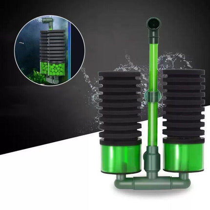 Equipment Head Fish Water Tank Sponge Foam Filter Biochemical Aquarium Double Au - Aimall