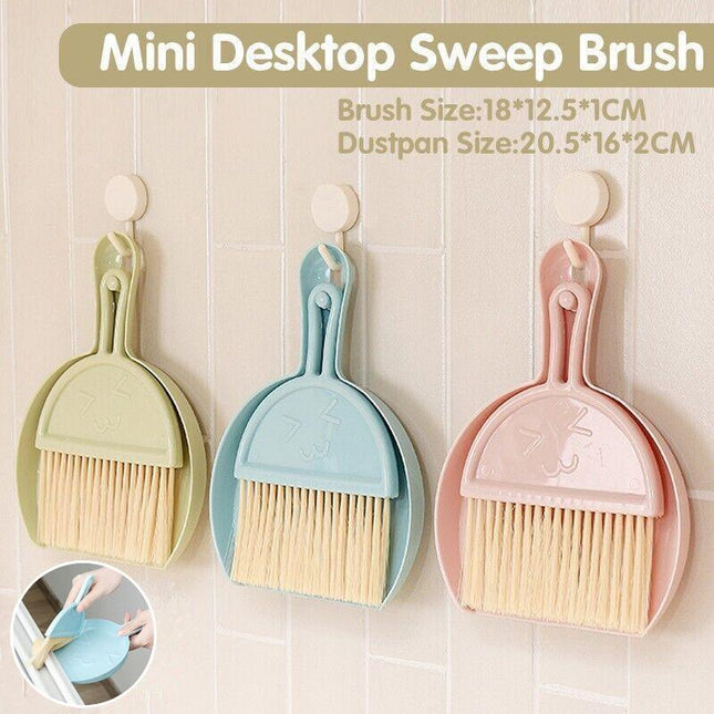1Pcs Mini Desktop Sweep Cleaning Brush Keyboard Brush Small Broom Dustpan Set Au - Aimall