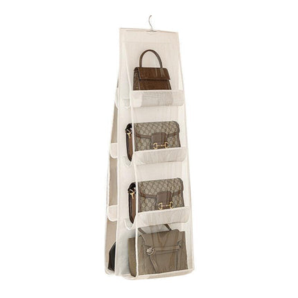 8 Pocket Double-sided Bag Handbag Storage Holder Hanging Organizer Shelf - Aimall