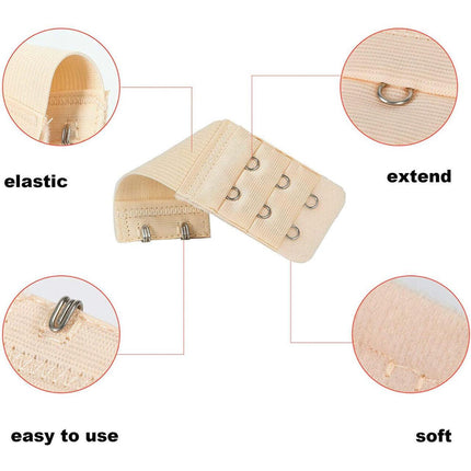 Clip On Bra Extender Extension 4 Hooks Ladies Plus Size Maternity Strap - Aimall