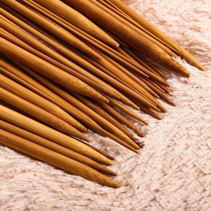 Bamboo Knitting Needles Set in Knitting Needle Case11Size 22pcs 25cm For Crochet - Aimall