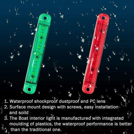 4Pcs New Boat Navigation Lights Waterproof Marine Utility Led Strip Lights Au - Aimall