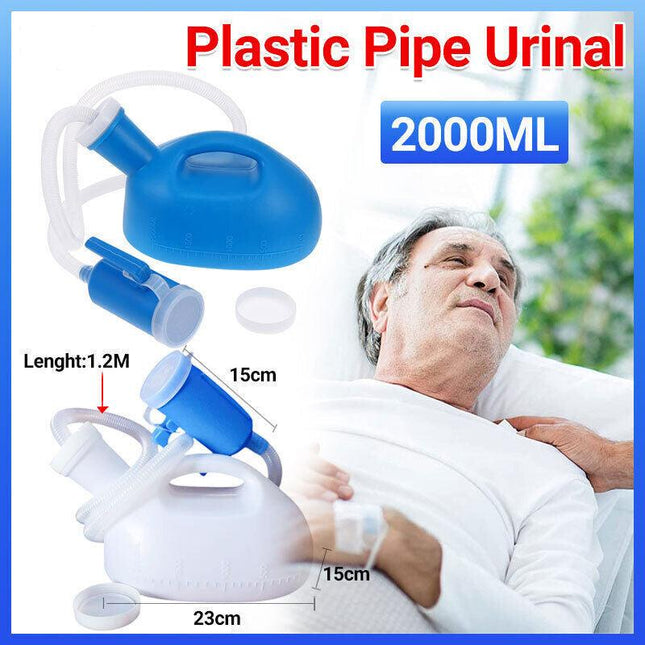 2000ML Portable Male Men Car Urinal Urine Pee Bottle Camping Travel + 1.2M Tube - Aimall