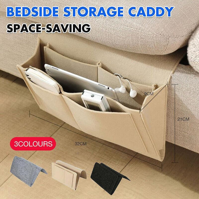 Storage Bag Hanging Sofa Bedside Organizer Caddy Pocket Bed Phone Book Holder AU - Aimall