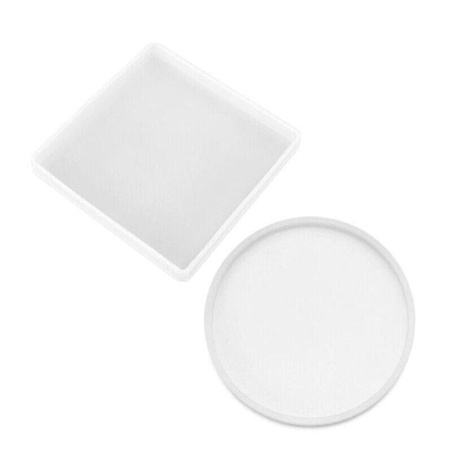 Coaster Resin Casting Mould Epoxy Mold Silicone Craft DIY Jewelry Agate Making - Aimall