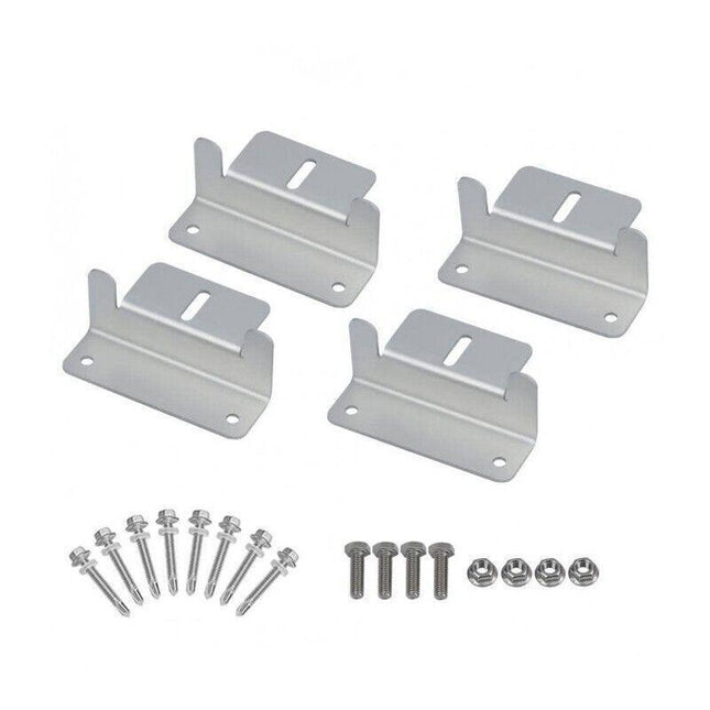 8PCS Solar Panel Mounting Z Bracket Set For Flat Roof Wall Mount Kit Aluminum AU - Aimall