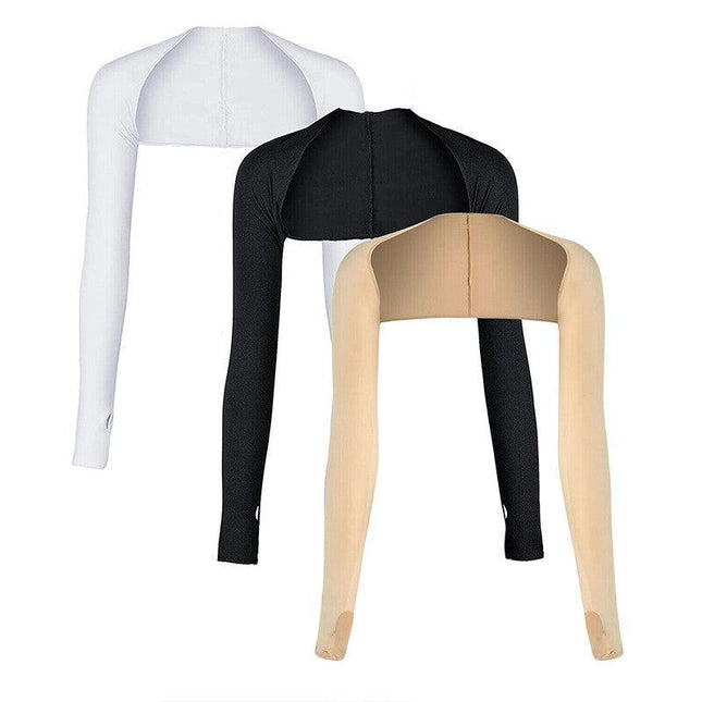 UV Sun Protection Arm Cooling Shawl Sleeves with Finger Hole for Women Outdoor - Aimall