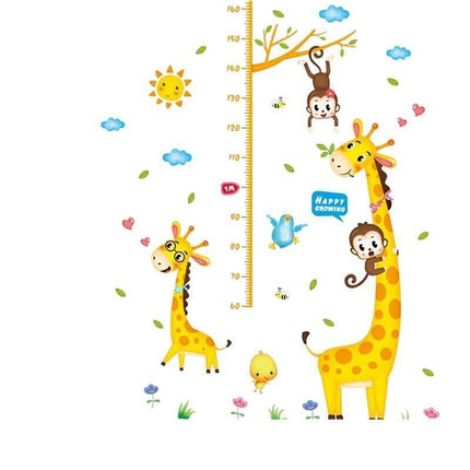 Kids Height Chart Wall Stickers Nursery Growth Measurement Ruler Removable Decal - Aimall