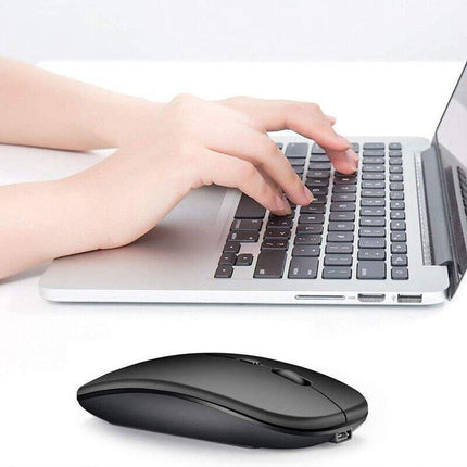 Optical Wireless Bluetooth 5.1 Slim Rechargeable Mouse for Laptop, Mac，iPad - Aimall