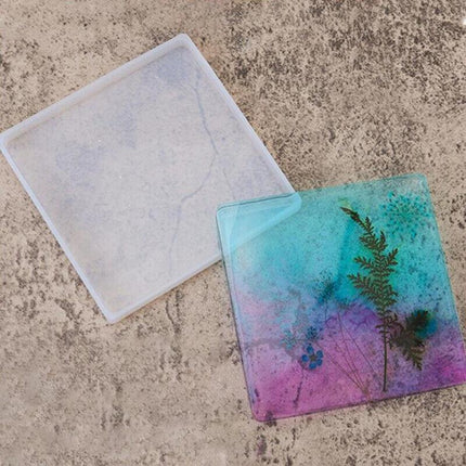 Coaster Resin Casting Mould Epoxy Mold Silicone Craft DIY Jewelry Agate Making - Aimall