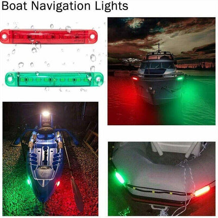 4Pcs New Boat Navigation Lights Waterproof Marine Utility Led Strip Lights Au - Aimall