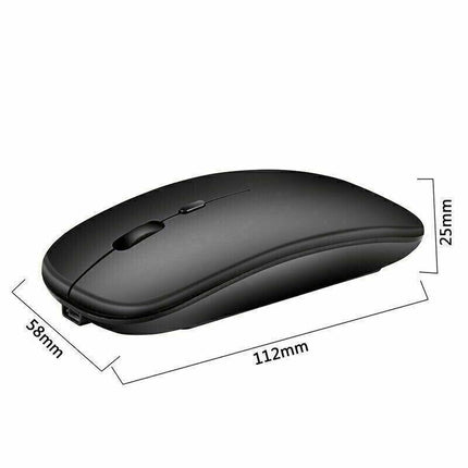 Optical Wireless Bluetooth 5.1 Slim Rechargeable Mouse for Laptop, Mac，iPad - Aimall
