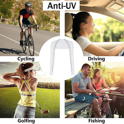 UV Sun Protection Arm Cooling Shawl Sleeves with Finger Hole for Women Outdoor - Aimall