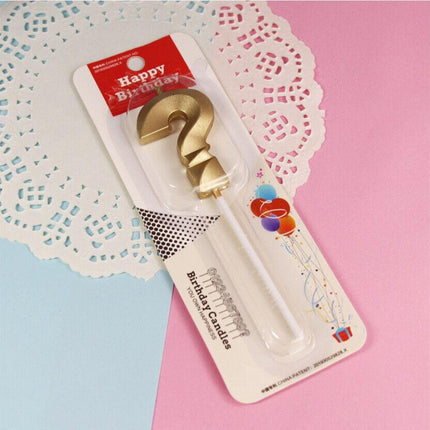 Classic Number Candles Individually Packed With Stand Birthday Make Up Ur Number Gold - Aimall