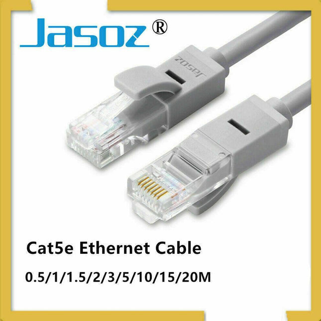 Jasoz Cat5E Ethernet Network Cable Lan Router Internet Patch 1 2 3 5 10 15 20M - Aimall