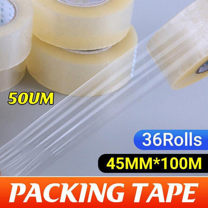 36 Rolls 48Mm X 100M Packing Tape Packaging Clear Sticky Sealing Tape Au Stock - Aimall