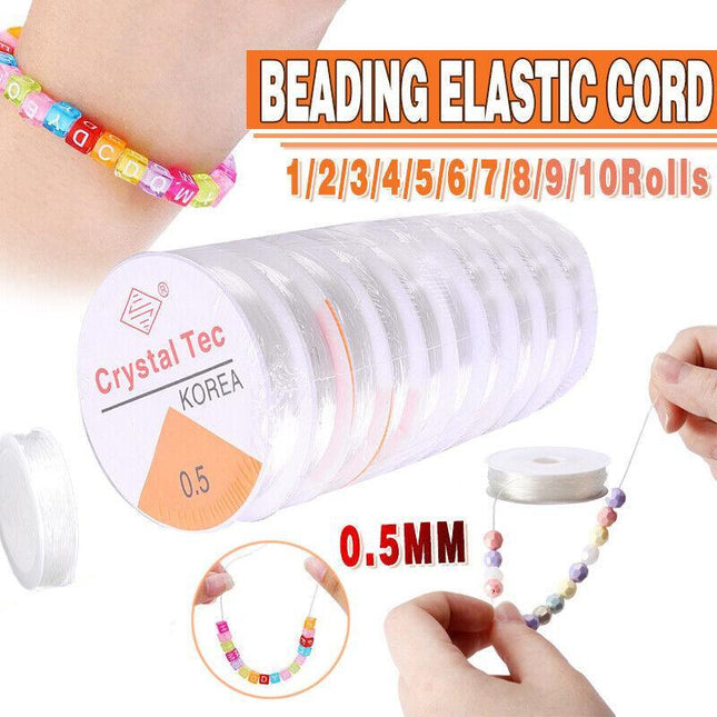 Super Strong Stretch Elastic Cord String Bead Beading Jewelry Bracelet 12M/Roll - Aimall