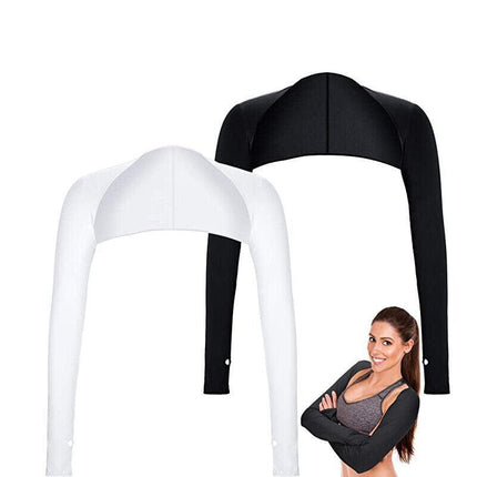 UV Sun Protection Arm Cooling Shawl Sleeves with Finger Hole for Women Outdoor - Aimall
