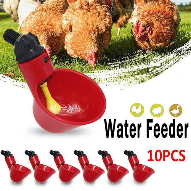 10 Pcs Automatic Poultry Waterer Cups for Chickens & Birds - Aimall