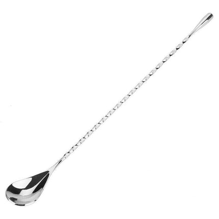 Stainless Steel Bar Wine Cocktail Mixing Twist Spoon Long Handle Drink Stirring - Aimall
