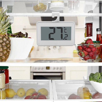 Digital Fridge / Freezer Thermometer -- Waterproof, LCD, Wireless & Hanging Hook - Aimall