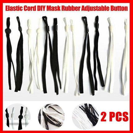 2/10PCS Elastic Cord Diy Mask Rubber Adjustable Button Ear Rope - Aimall