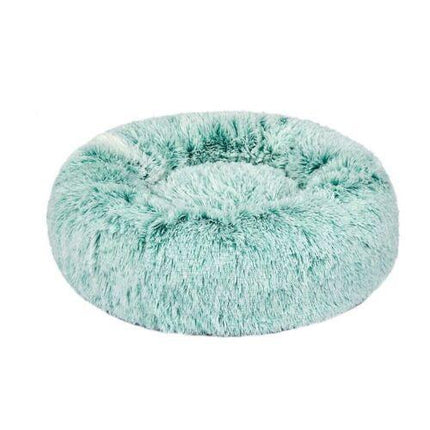 L-70CM Dog Cat Pet Calming Bed Washable ZIPPER Cover Warm Soft Plush Round Sleeping - Aimall