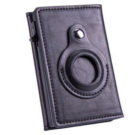 For Airtag Wallet PU Leather Credit Card Money Holder AirTag Case Air Tag Cover - Aimall