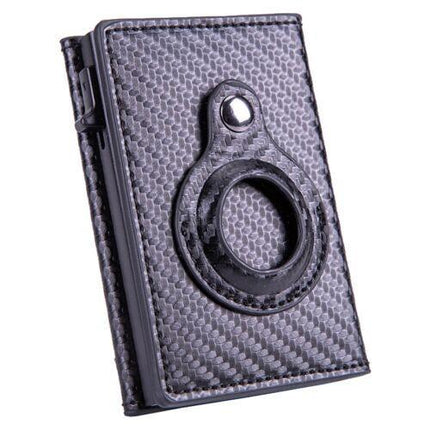 For Airtag Wallet PU Leather Credit Card Money Holder AirTag Case Air Tag Cover - Aimall