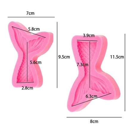 Mermaid Tail Sea Shell Silicone Cake Fondant Sugarcraft Mould Chocolate Mold Au - Aimall