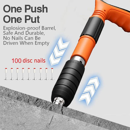 Adjustable Mini Air Nail Gun Machine Wall Fastening Rivet Tool with 100PCS Nails