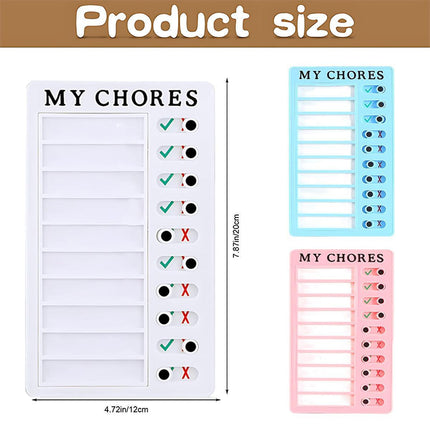 Memo Plastic Board Chore Chart Reusable RV Checklist My Chores Elder Notes