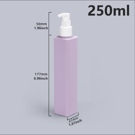 5Pcs 250ml Plastic Empty Lotion Pump Bottles Shampoo Container Dispenser PE Pump