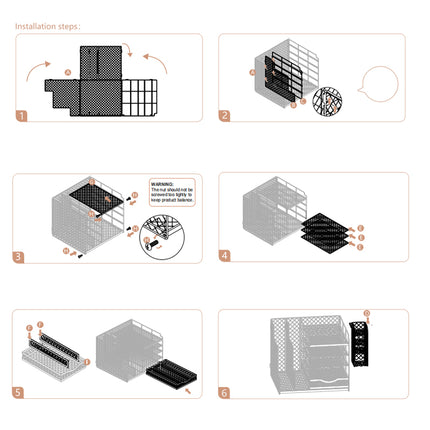 Multi Layer Desktop File Rack Storage Organizer Black Plastic for Office Home