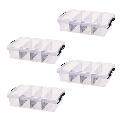 Compartment Storage Container Removable Dividers Clear Craft Tool Box