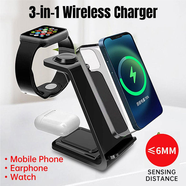 Multi Function 3 in 1 Wireless Charger for Watch Mobile Folding Fast Charging