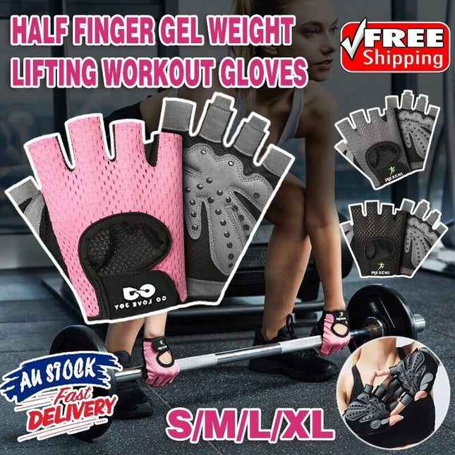 S Size Women Fitness Gym Training Gloves Half Finger Gel Weight Lifting Workout Gloves