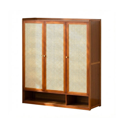 Home Entryway Bamboo Shoe Cabinet With Door Breathable Dustproof Space Saving