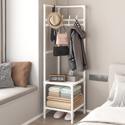 Corner Storage Rack Sturdy Space Saving for Hats Bags Coats Scarves Organize