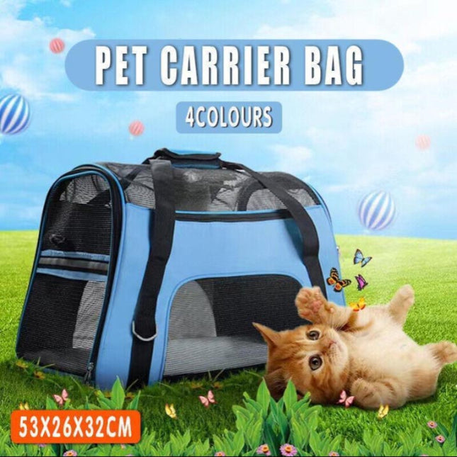 Pet Carrier Bag Portable Large Cat Dog Comfort Tote Travel Bag Airline Approved