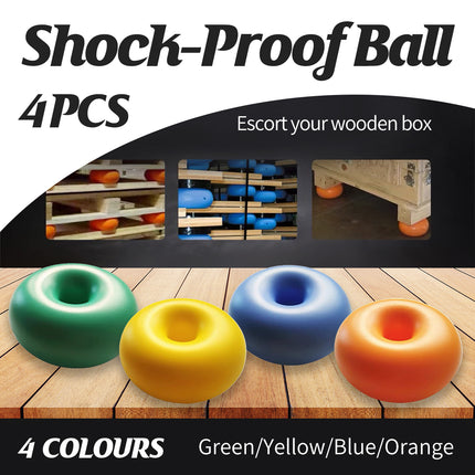 4pcs Wooden Box Shock-Absorbing Balls For Pallet Protection And Cushioning Pads
