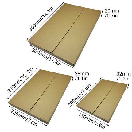 50PCS Kraft Paper Shipping Boxes for Ecommerce Shipping Packing Drop-Resistant