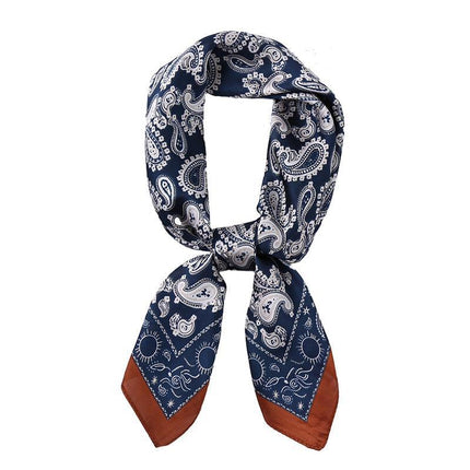 Square Silk Feel Satin Scarf Small Vintage Head Neck Hair Tie Band Women Elegant - Aimall