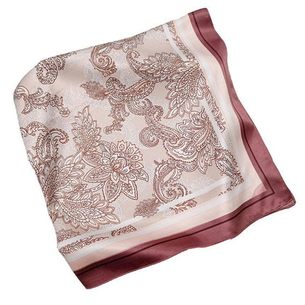 Square Silk Feel Satin Scarf Small Vintage Head Neck Hair Tie Band Women Elegant - Aimall