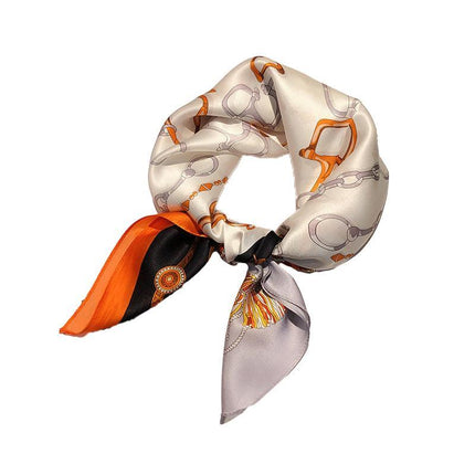 Square Silk Feel Satin Scarf Small Vintage Head Neck Hair Tie Band Women Elegant - Aimall