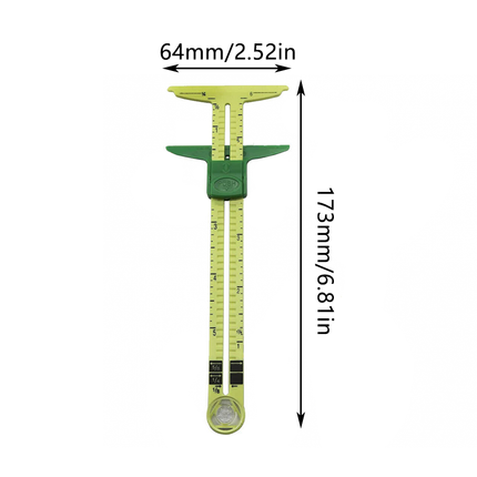 5-In-1 Sliding Gauge With No-Hassle Triangles Gauge Sewing Measuring For Sewing